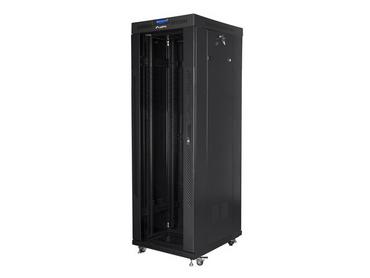 Комуникационен шкаф Lanberg rack cabinet 19' free-standing 37U/600x800 (flat pack) with glass door lcd black v2