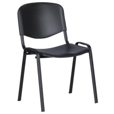 Посетителски стол НИКОЛА- черен полипропилен