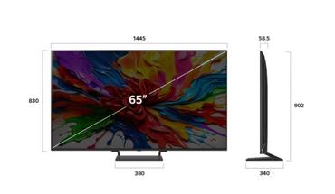 Телевизор LG 65QNED93A6A, 65' 4K HDR Smart QNED TV MiniLED, 3840x2160, 120Hz Native (VRR 165Hz), DVB-T2/C/S2, AI Alpha 8, HDR 10 PRO, webOS 24, ThinQ AI, WiFi, FreeSync Compatible, VRR, AI Upscaling, Google Cast, Virtual 9.1.2 Up-mix, Bluetooth, Hdmi, Mul
