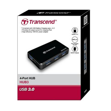 USB хъб Transcend 4-Port HUB, USB 3.0