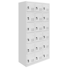 Метален гардероб BTL ZHZ с 18 отделения 180х90х40 см -  сниман острани, затворени врати, сив