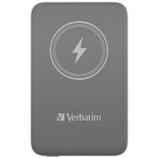 Външна батерия Verbatim MCP-10GY Power Pack 10000 mAh with UBS-C PD 20W / Magnetic Wireless Charging 15W Grey