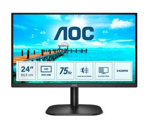 Монитор AOC 24B2XHM2, 23.8' VA WLED, 1920x1080@75Hz, 4ms GTG, 250cd/m2, 3000:1, DC20M:1, FlickerFree, Low Blue Light, Tilt, D-SUB, HDMI