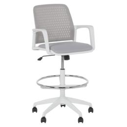 Работен стол ОРБИС- снимка отпред, бял полипропилен