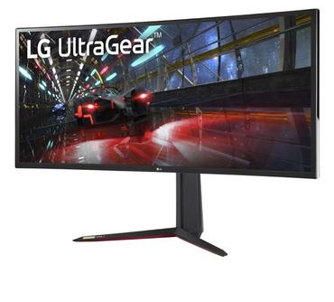 Монитор LG 38GN950P-B, 37.5' Ultragear Nano IPS 1ms, 21:9 Curved Gaming QHD+ (3840x1600), 160Hz, 1000:1, 450 cd/m2, 1000:1, DCI-P3 98%, AMD FreeSync, NVIDIA G-Sync, HDR 600, Sphere Lighting 2.0, USB Down/Up-stream, HDMI, DisplayPort, Tilt/Height, Black