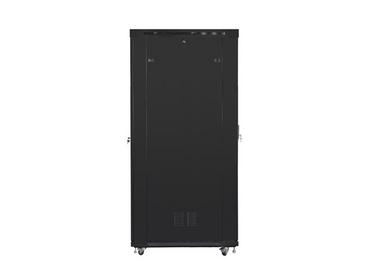 Комуникационен шкаф Lanberg rack cabinet 19' free-standing 42U/800x1200 (flat pack) with glass door lcd black v2