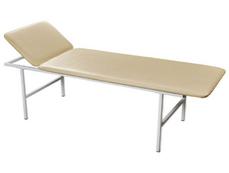 Медицинска кушетка PMT KC - сглобена, снимана отляво, с чупещ се гръб, тапицирана в бежова кожа
