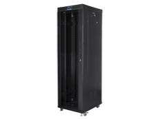 Комуникационен шкаф Lanberg rack cabinet 19' free-standing 42U/600x800 (flat pack) with glass door lcd black v2