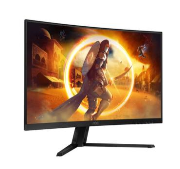 Монитор AOC CQ32G4VE, 31.5' Curved 1500R, Fast VA WLED, 2560x1440@180 Hz, 1ms GtG, 0.5ms MPRT, 300 cd/m2, 3500:1, 80M:1 DCR, Adaptive Sync, Flicker Free, Low Blue Light, Tilt, 2xHDMI, DP