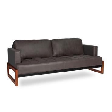 Диван триместен ГАБРА ADL 03 - сниман отпред, кафяв на цвят