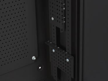 Комуникационен шкаф Lanberg rack cabinet 19' wall-mount 6U+3u/540x200 low-profile black (assembled)