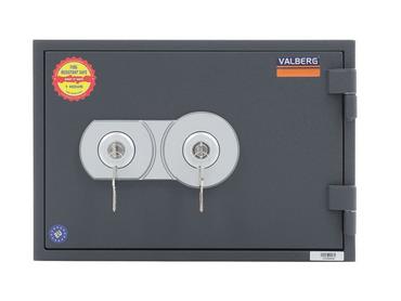 Метален сейф FRS огнеупорен PMT 30 - с две брави с ключ, сив на цвят