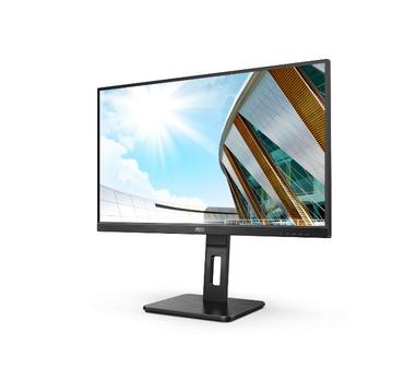 Монитор AOC 24P2QM, 23.8' VA WLED, 1920x1080@75Hz, 4ms GtG, 300cd m/2, 3000:1, 50M:1 DCR, Adaptive Sync, Low Blue Light, FlickerFree, 2Wx2, Tilt, Height Adjust, Pivot, Swivel, D-SUB, DVI, HDMI, DP, USB hub
