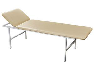 Медицинска кушетка PMT KC - сглобена, снимана отляво, с чупещ се гръб, тапицирана в бежова кожа