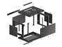 Комуникационен шкаф Lanberg rack cabinet 19' wall-mount 6U/600x450 for self-assembly with metal door black (flat pack)