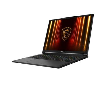 Лаптоп MSI Stealth A16 AI+ A3XWHG, NVIDIA GeForce RTX 5070 Ti 12GB GDDR7 992 AI TOPS, AMD Ryzen AI 9 HX 370 (12C, 24T, Up to 5.1 GHz 24 MB L3), 16' 16:10 QHD+ (2560x1600) OLED, 240hz, 1ms, 32GB DDR5 LPDDR5x-7500, 2TB  PCIe Gen4x4 SSD, Wi-Fi 7, Windows 11 