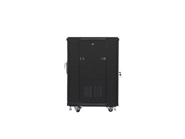 Комуникационен шкаф Lanberg rack cabinet 19' free-standing 15U/600x600 (flat pack) black