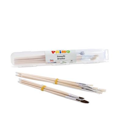 Несесер с четки Primo кръгли и плоски