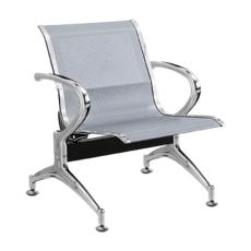 Посетителска пейка BTL 41- снимка отпред, хромиранани подлакътници, метална