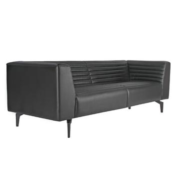 Триместен диван ОМУРТАГ COSTA 03 - сниман от ляв ъгъл, сив цвят