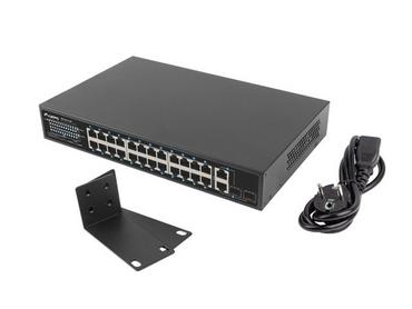 Комутатор Lanberg switch 24x 100mb poe+/2x combo rack 19' gigabit ethernet 360w v2