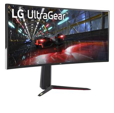 Монитор LG 38GN950P-B, 37.5' Ultragear Nano IPS 1ms, 21:9 Curved Gaming QHD+ (3840x1600), 160Hz, 1000:1, 450 cd/m2, 1000:1, DCI-P3 98%, AMD FreeSync, NVIDIA G-Sync, HDR 600, Sphere Lighting 2.0, USB Down/Up-stream, HDMI, DisplayPort, Tilt/Height, Black