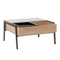 Холна маса БИЛИНА- черни крака, МДФ плот 