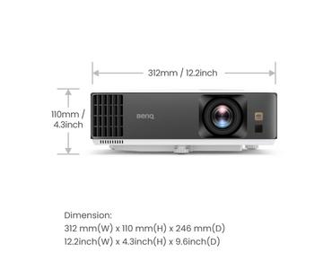 Мултимедиен проектор BenQ TK700 DLP, 4K UHD (3840x2160), HDR, Ultra-fast 4ms, 10K:1, 3200 AL, 1.3x Zoom, Keystone 2D, Console Gaming, 2xHDMI, USB, RS232, Speaker 5W, eARC, Dolby Atmos, Audio out, 28dB (Eco)