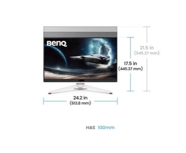 Монитор BenQ MOBIUZ EX271U, 27', 4K UHD, IPS, 1ms GtG, 165Hz, 120Hz for Console with eARC, Color Shuttle, FreeSync Premium, B.I.+ Gen2, HDRi and HDR400, Quickit, 1200:1, 95% P3, 400 nits, USB-C (DP alt. PD 65W),USB Hub, HDMI 2.1, DP, Height Adj. 100mm, Wh