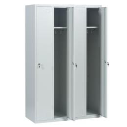 Метален гардероб BTL с 4 отделения 183х113х50 см- с две отворени врати