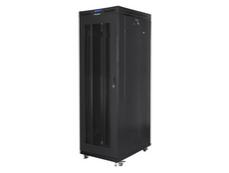 Комуникационен шкаф Lanberg rack cabinet 19' free-standing 42U/800x1000 (flat pack) with mesh door lcd black v2
