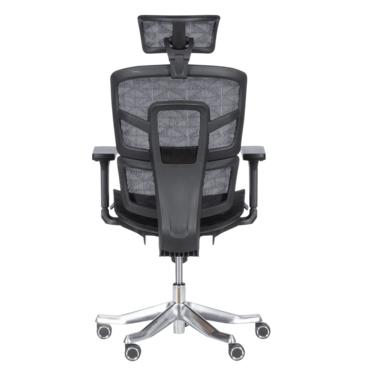 Директорски стол ДИЯН- снимка отзад, черен полипропилен