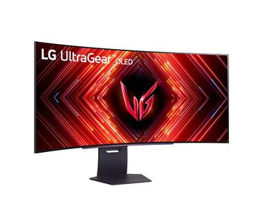 Монитор LG 45GS95QE-B, 44.5' Ultragear OLED 0.03ms (GtG), 21:9 Curved Gaming WQHD+ (3440x1440), 240HZ, 1500000:1, 1300 cd/m2, DCI-P3 98%, AMD FreeSync, NVIDIA G-Sync, VRR, HDR 400 ,PBP&PIP, USB Down/Up-stream, HDMI, DisplayPort, Tilt, Black