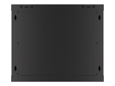 Комуникационен шкаф Lanberg rack cabinet 19' wall-mount 9U/600x450 for self-assembly with metal door  black (flat pack)