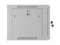 Комуникационен шкаф Lanberg rack cabinet 19' wall-mount 6U/600x450 with perforated door grey (flat pack)