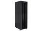 Комуникационен шкаф Lanberg rack cabinet 19' free-standing 42U/600x1000 (flat pack) with glass door lcd black v2