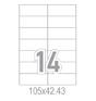Самозалепващи етикети 105x42.43 14 бр.