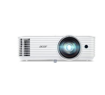 Мултимедиен проектор Acer Projector S1287, DLP, Short Throw 0.6, XGA (1024x768), Max WUXGA (1920x1200), 4000 ANSI Lumens, 20,000:1 Dynamic Black, HDMI 3D Ready, 2x HDMI (1.4b), DC Out (5V/1A, USB-A), RS232, Speaker 16W, Bluelight Shield, 3.1 kg, 3Y, White