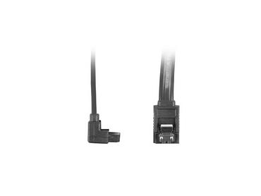 Кабел Lanberg SATA DATA III (6GB/S) F/F cable 50cm metal clips angled, black