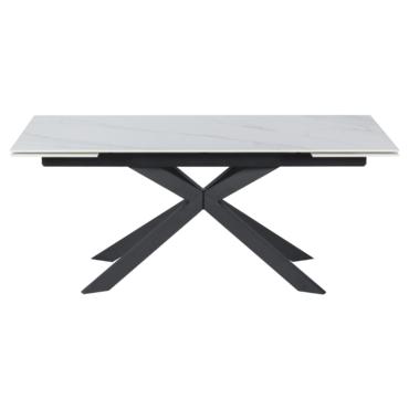 Трапезна маса ЛЕОНОРА разтегателна- мраморен бял плот