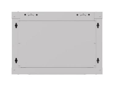 Комуникационен шкаф Lanberg rack cabinet 19' wall-mount 6U/540x350 (flat pack) with glass door grey