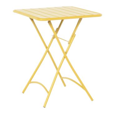 Сгъваема градинска маса РУБИНА- жълт цвят