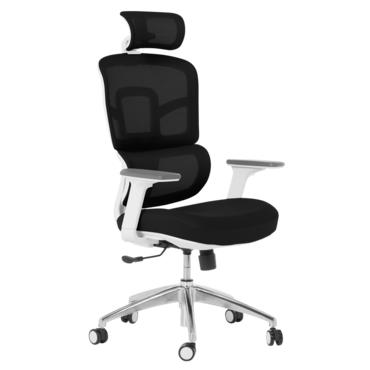 Директорски стол ГЕНАДИ- снимка отпред, черен цвят, меш