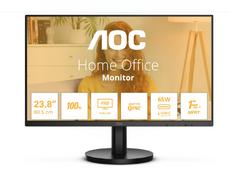 Монитор AOC 24B3CA2, 23.8' IPS WLED, 1920x1080@100Hz, 4ms GtG, 1ms MPRT, 250cd m/2, 1300:1, 20M:1 DCR, Adaptive Sync, FlickerFree, Low Blue Light, 2Wx2, Tilt, HDMI, USB hub