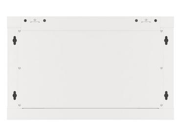 Комуникационен шкаф Lanberg rack cabinet 19' wall-mount 6U/600x600 for self-assembly with metal door grey (flat pack)