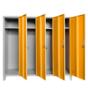 Метален гардероб  BTL JZ с 4 отделения 150x159x40 см оранжев с 4 отворени врати и 4 рафта
