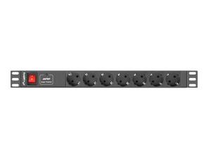 Филтър Lanberg power distribution unit (PDU) 19'1U 10A 7 SOCKETS SCHUKO 2M, black