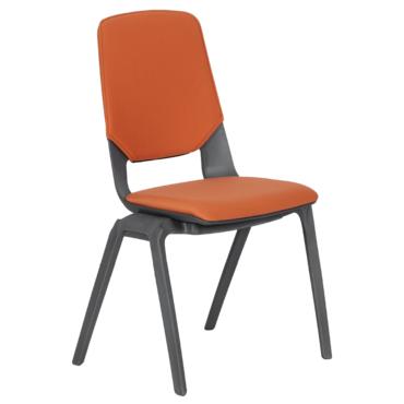 Посетителски стол ЛЕВЕНА-сниман отстрани, висококачествена дамаска