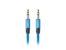 Кабел Lanberg mini jack 3.5mm M/M 3 pin cable 1m, blue premium
