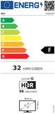 Монитор AOC U32U3CV, 31.5' Nano IPS WLED, 3840x2160@60Hz, 4ms GtG, 400cd m/2, 1000:1, 50M:1 DCR, Adaptive Sync, FlickerFree, Anti Blue Light, 3Wx2, Tilt, Height Adjust, Pivot, Swivel, 2xHDMI, DP, USB hub